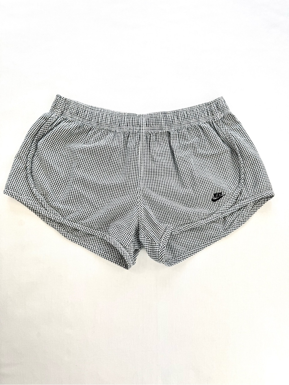Nike Gingham drawstring waist low rise Shorts J